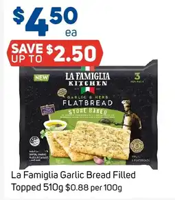 Foodland La Famiglia Garlic Bread Filled Topped offer