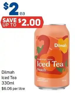 Foodland Dilmah Iced Tea Peach offer