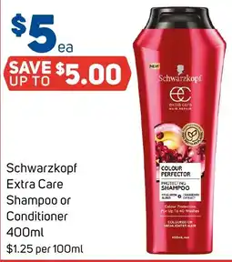 Foodland Schwarzkopf Extra Care Shampoo or Conditioner offer
