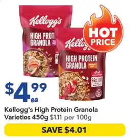 Ritchies Kellogg's High Protein Granola Varieties offer