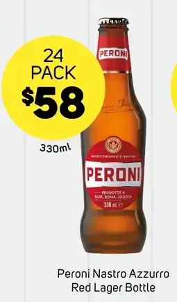 Foodland Peroni Nastro Azzurro Red Lager Bottle offer