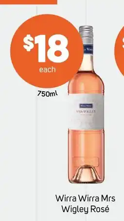 Foodland Wirra Wirra Mrs Wigley Rosé offer