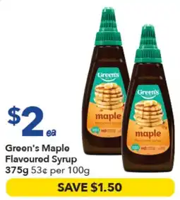 Ritchies Green's Maple Flavoured Syrup offer