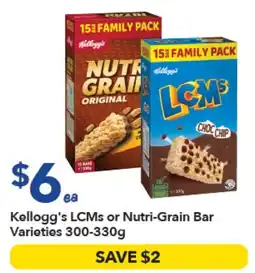 Ritchies Kellogg's LCMs or Nutri-Grain Bar Varieties offer