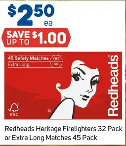 Foodland Redheads Heritage Firelighters offer