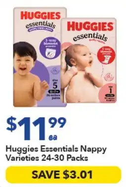 Ritchies Huggies Essentials Nappy Varieties offer