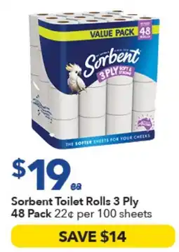 Ritchies Sorbent Toilet Rolls 3 Ply offer