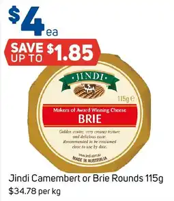 Foodland Jindi Camembert or Brie Rounds offer