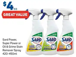 Foodland Sard Power Super Power or Oil & Grime Stain Remover Spray offer