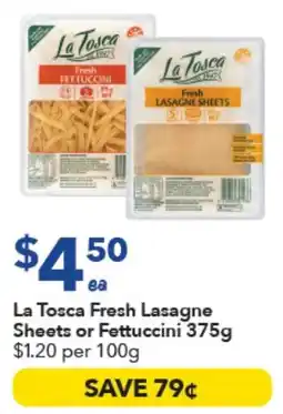 Ritchies La Tosca Fresh Lasagne Sheets or Fettuccini offer
