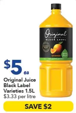 Ritchies Original Juice Black Label Varieties offer