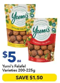 Ritchies Yumi's Falafel Varieties offer