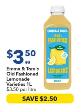 Ritchies Emma & Tom's Old Fashioned Lemonade Varieties offer