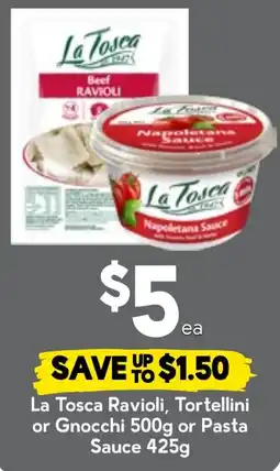 Drakes La Tosca Ravioli, Tortellini or Gnocchi or Pasta Sauce offer