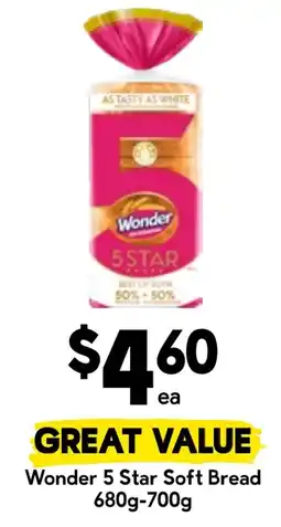 Drakes Wonder 5 Star Soft Bread offer