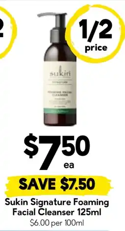 Drakes Sukin Signature Foaming Facial Cleanser offer