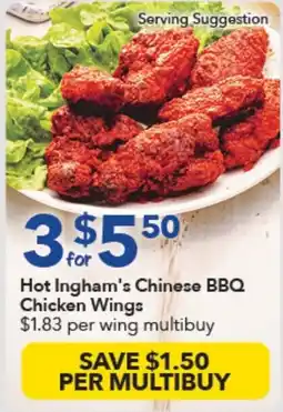 Ritchies Hot Ingham's Chinese BBQ Chicken Wings offer