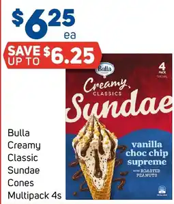 Foodland Bulla Creamy Classic Sundae Cones offer