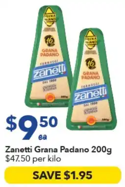 Ritchies Zanetti Grana Padano offer