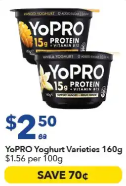 Ritchies YoPRO Yoghurt Varieties offer