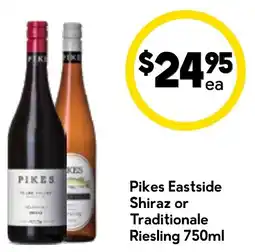 Drakes Pikes Eastside Shiraz or Traditionale Riesling offer