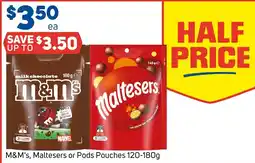 Foodland M&M's Maltesers or Pods Pouches offer