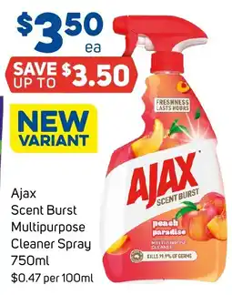 Foodland Ajax Scent Burst Multipurpose Cleaner Spray offer