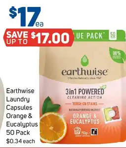 Foodland Earthwise Laundry Capsules Orange & Eucalyptus offer