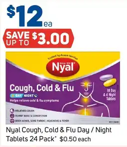 Foodland Nyal Cough, Cold & Flu Day / Night Tablets offer