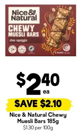 Drakes Nice & Natural Chewy Muesli Bars offer