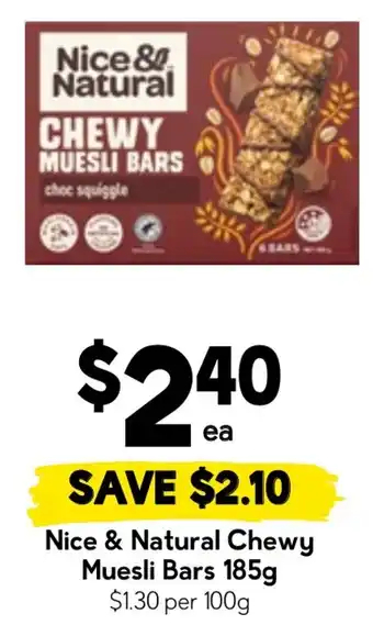 Drakes Nice & Natural Chewy Muesli Bars offer