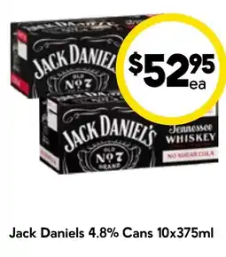 Drakes Jack Daniels 4.8% Cans offer