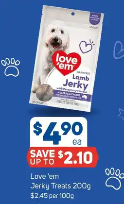 Foodland Love 'em Jerky Treats offer