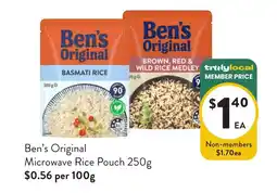 Foodworks Ben's Original Microwave Rice Pouch offer
