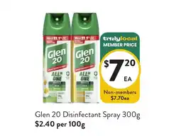 Foodworks Glen 20 Disinfectant Spray offer