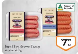 Foodworks Slope & Sons Gourmet Sausage Varieties offer