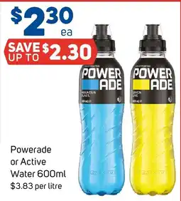 Foodland Powerade or Active Water offer