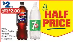Foodland Pepsi, Solo or Sunkist Varieties offer