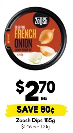 Drakes Zoosh Dips French Onion offer