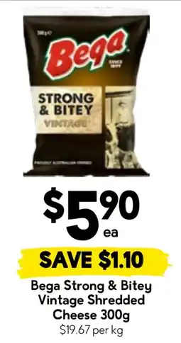 Drakes Bega Strong & Bitey Vintage Shredded Cheese offer