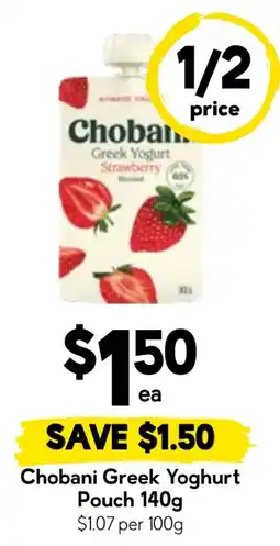 Drakes Chobani Greek Yoghurt Pouch offer