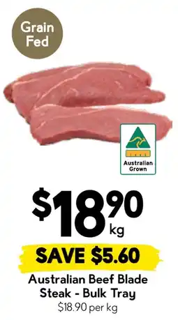 Drakes Australian Beef Blade Steak - Bulk Tray offer