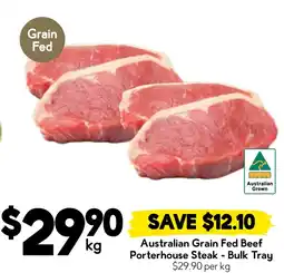 Drakes Australian Grain Fed Beef Porterhouse Steak - Bulk Tray offer