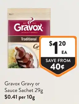 Foodworks Gravox Gravy or Sauce Sachet offer