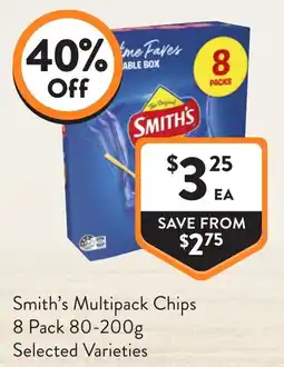 Foodworks Smith's Multipack Chips offer