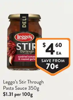 Foodworks Leggo's Stir Through Pasta Sauce offer