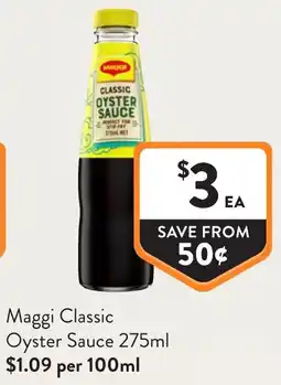 Foodworks Maggi Classic Oyster Sauce offer