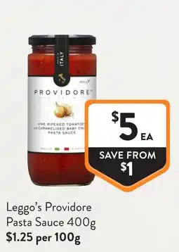 Foodworks Leggo's Providore Pasta Sauce offer