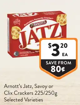 Foodworks Arnott's Jatz Crackers offer