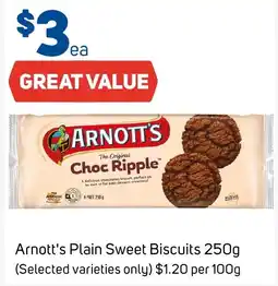 Foodland Arnott's Plain Sweet Biscuits offer